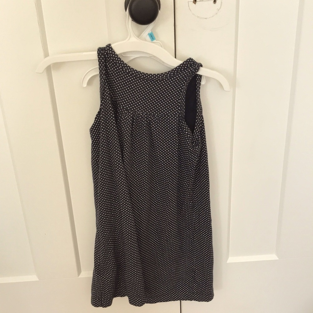 A black pock a dot dress